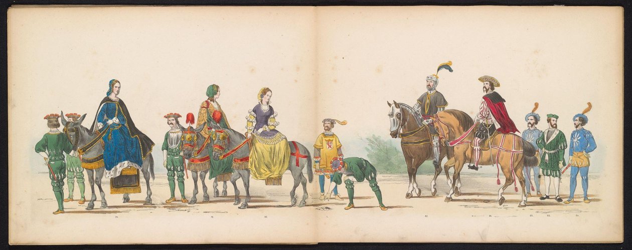Masquerade of the Leiden students, 1855 (plate 10) by Gerardus Johannes Bos