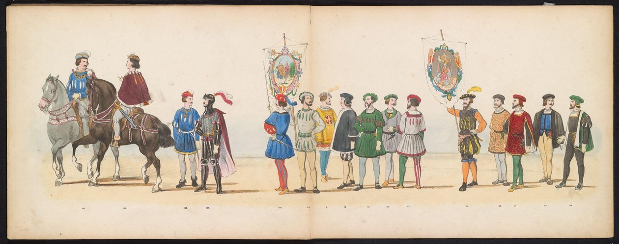 Masquerade of Leiden Students, 1855 (plate 13) by Gerardus Johannes Bos
