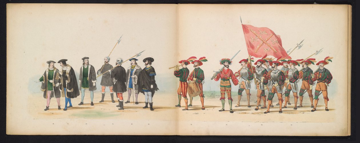 Masquerade of the Leiden Students, 1855 (plate 3) by Gerardus Johannes Bos