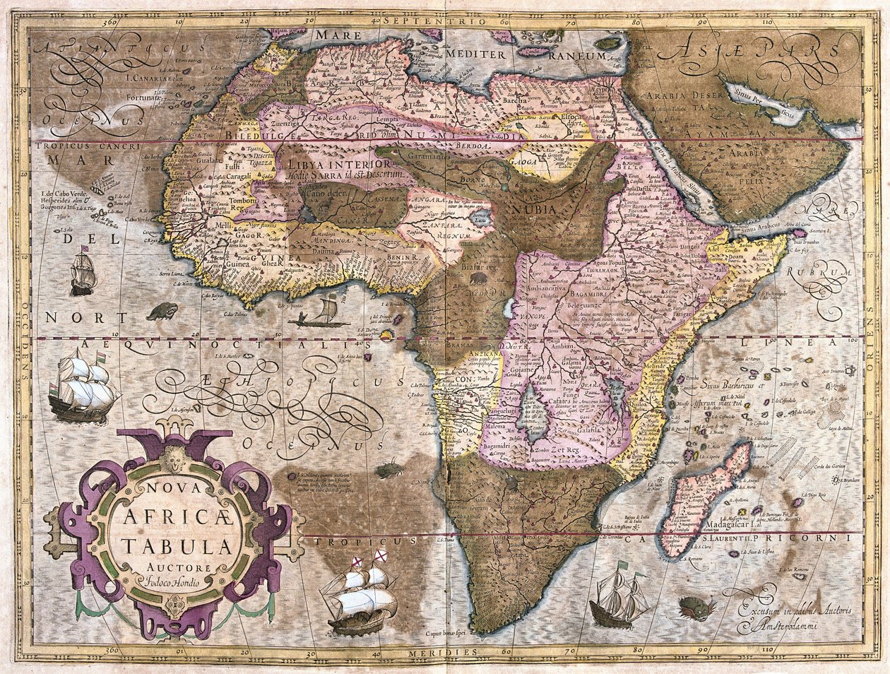 Africa (engraving) by Gerardus Mercator