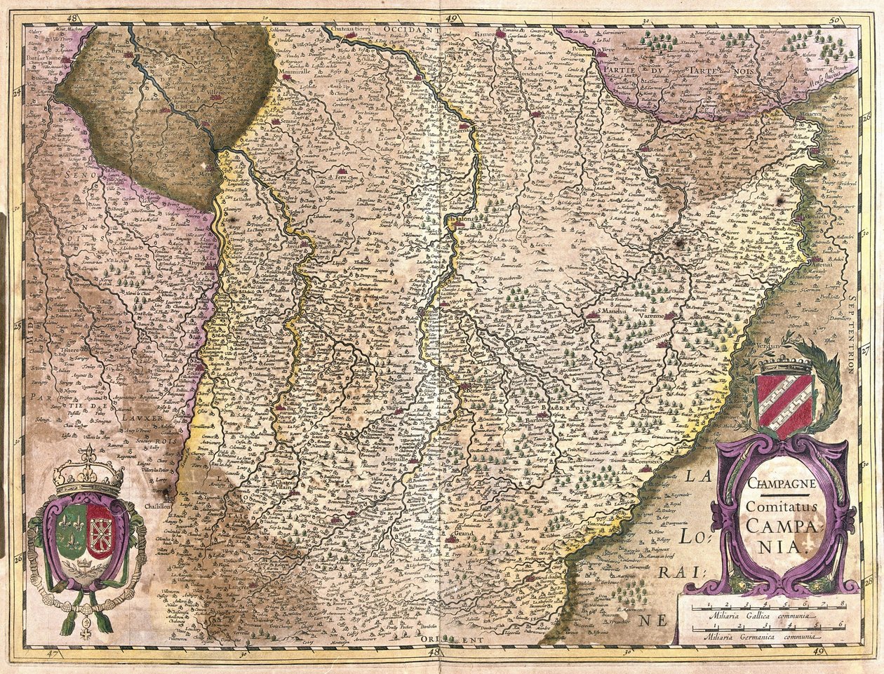 Champagne, France (engraving) by Gerardus Mercator