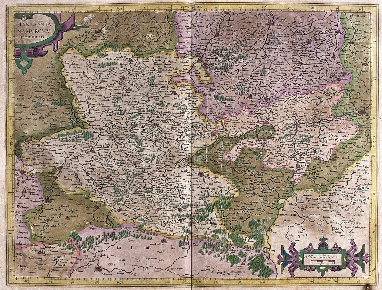 Hainaut, Namur, Belgium (engraving) by Gerardus Mercator