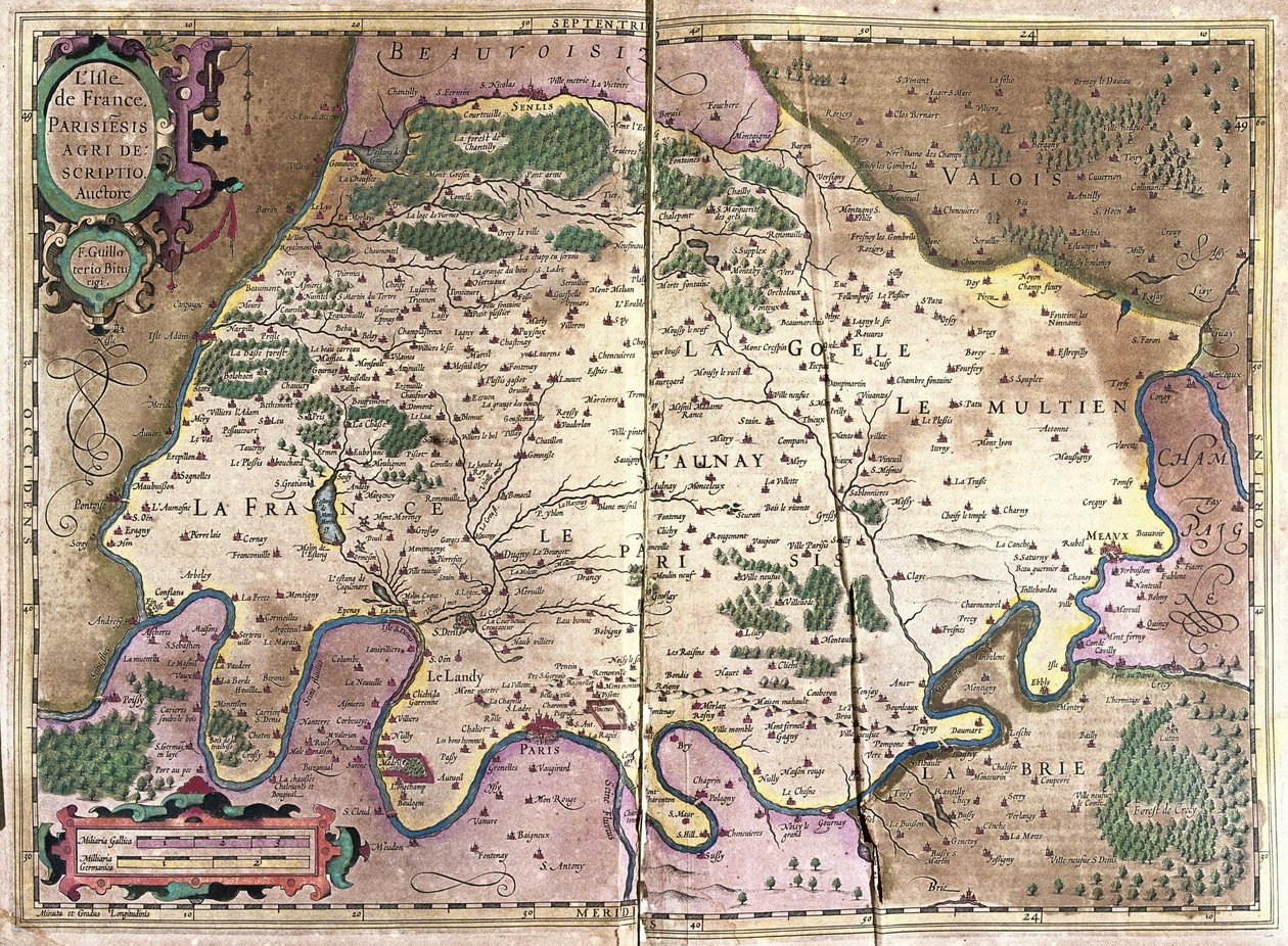Ile de France, North France by Gerardus Mercator