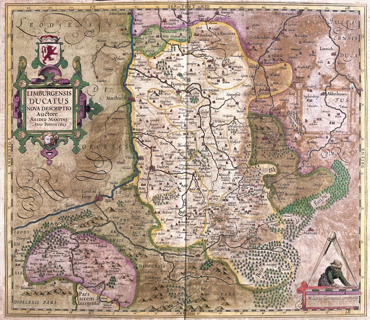 Limburg, Belgium by Gerardus Mercator