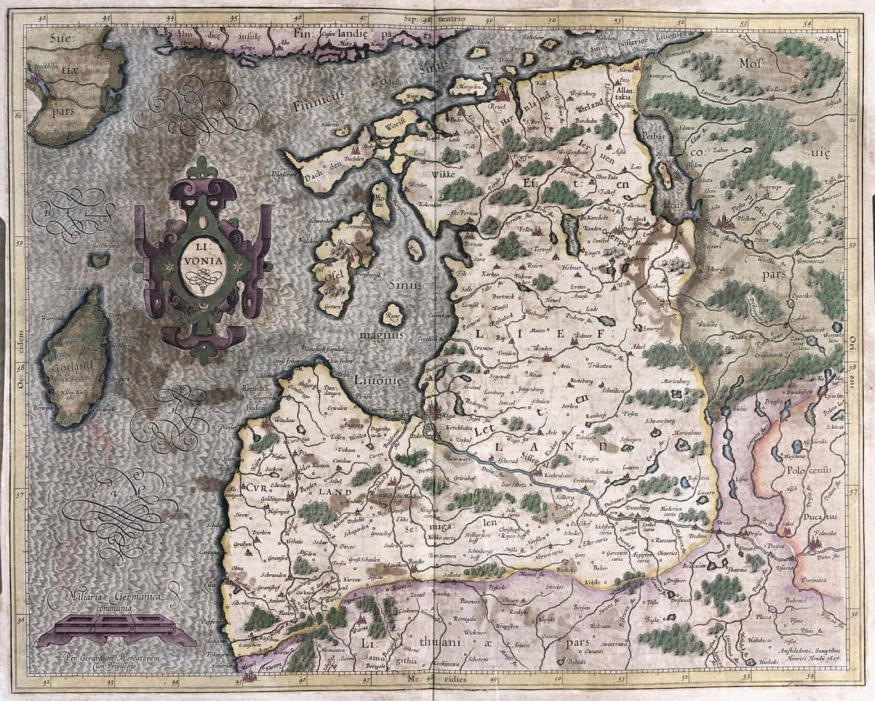 Northern Baltic region, Riga, Latvia by Gerardus Mercator