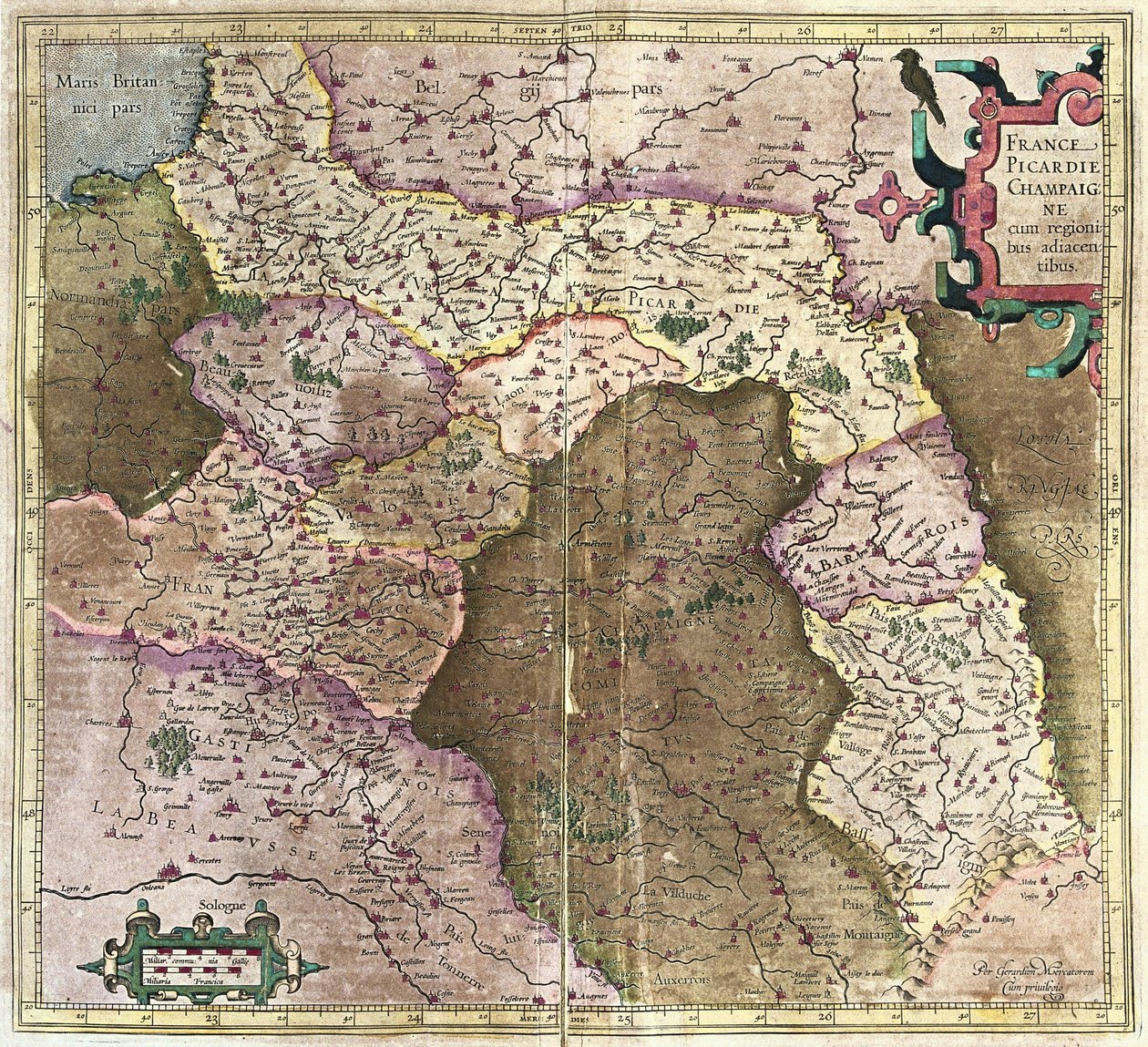 Picardie, Champagne, France by Gerardus Mercator