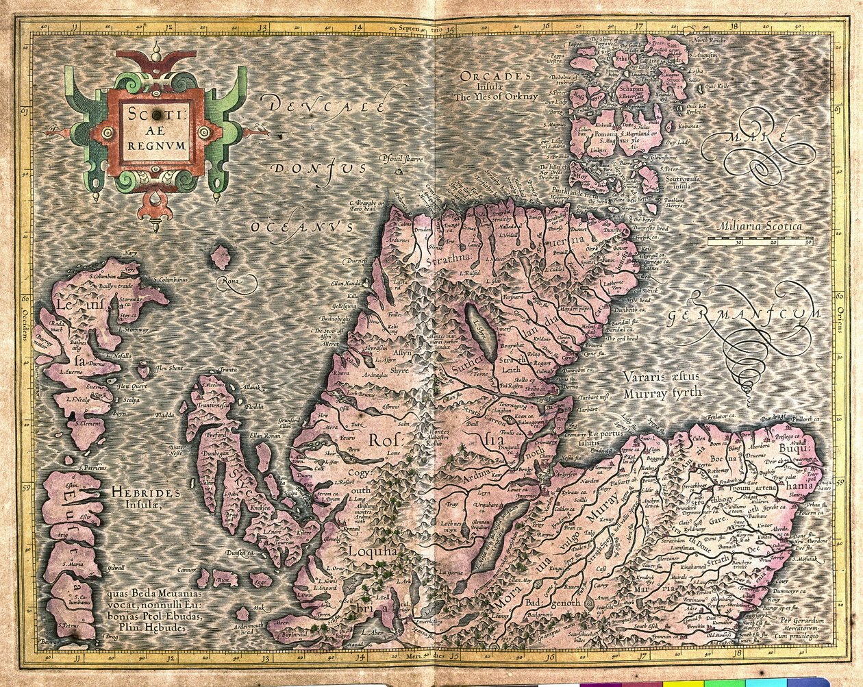 South Scotland, Great Britain by Gerardus Mercator