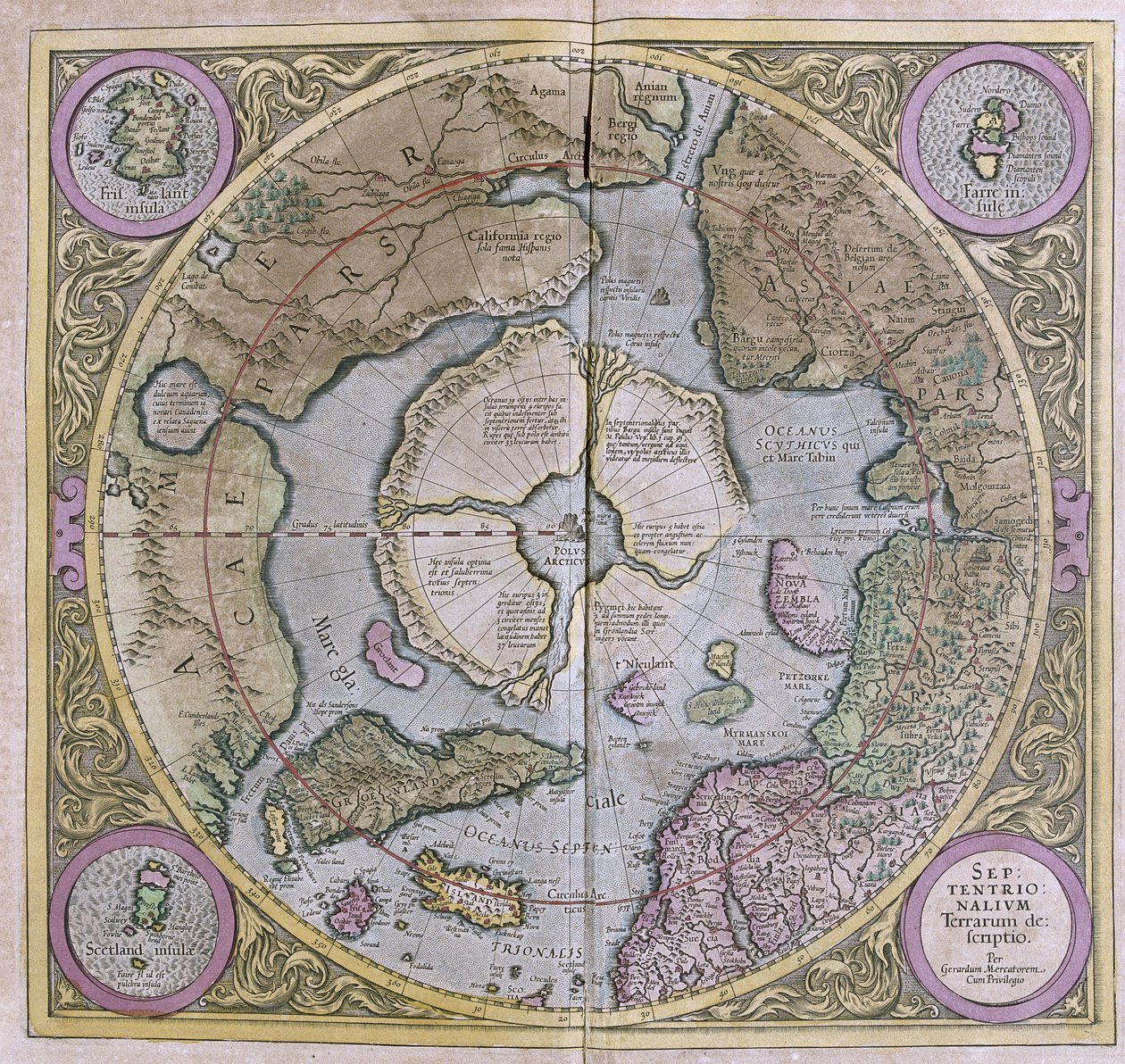 The North Polar Regions by Gerardus Mercator