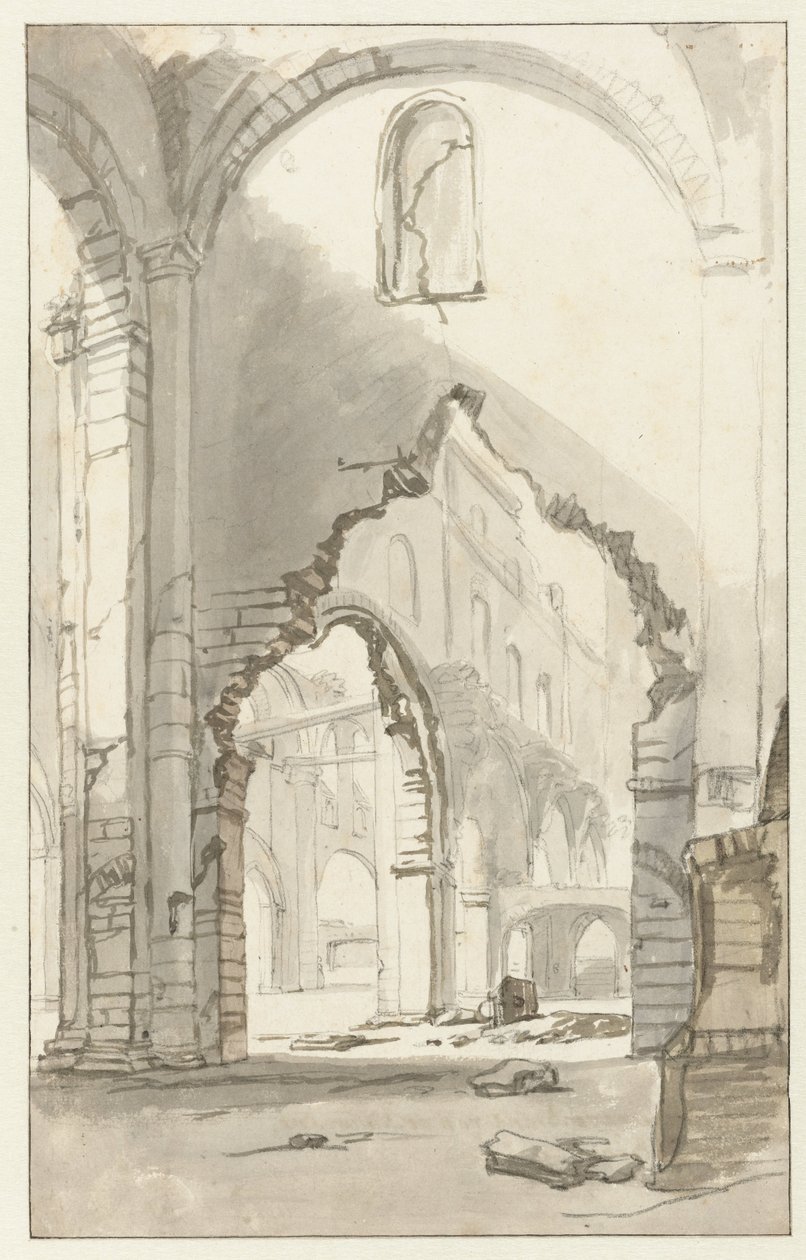 Interior of the Nieuwe Kerk in Amsterdam, after the Great Fire of 1645 by Gerbrand van den Eeckhout
