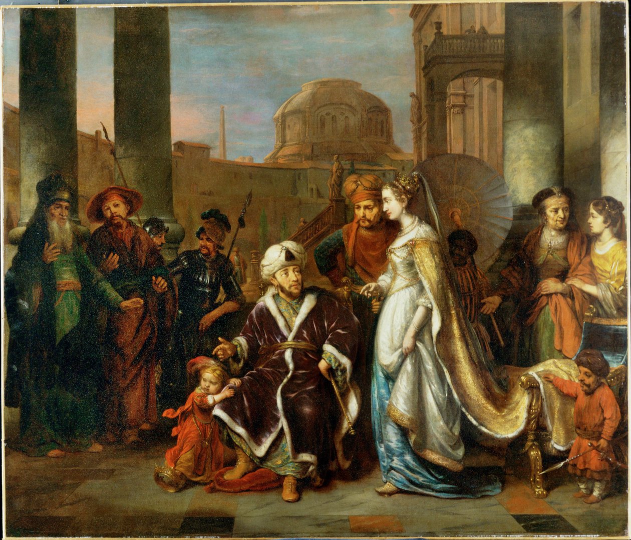 Moses and the Crown of Pharaoh by Gerbrandt van den Eeckhout