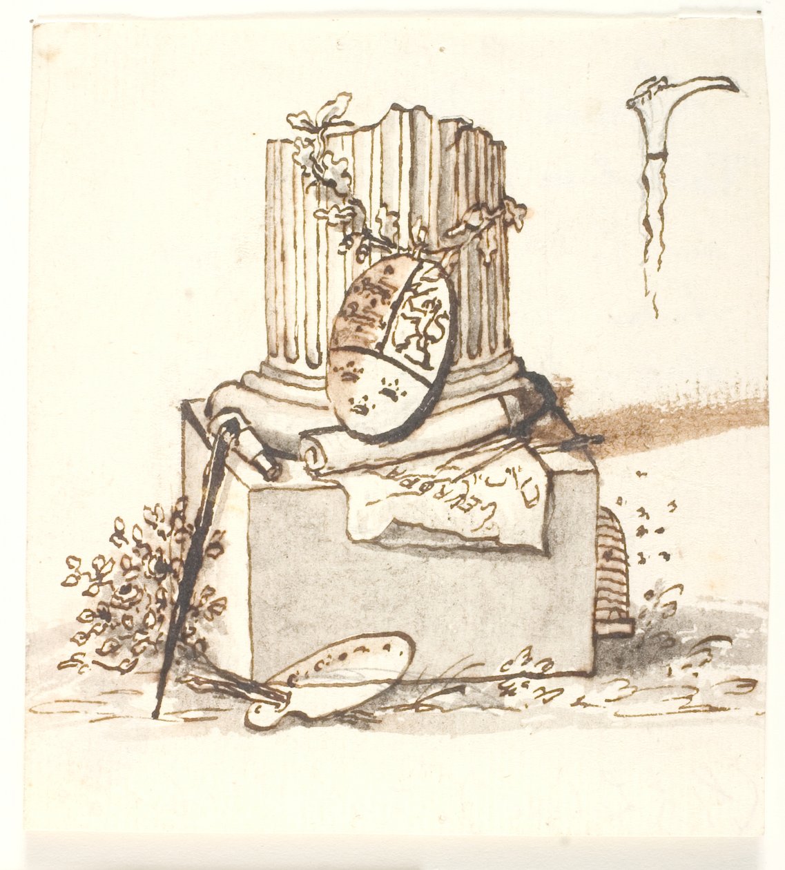A Broken Column by Gerhard Ludvig Lahde
