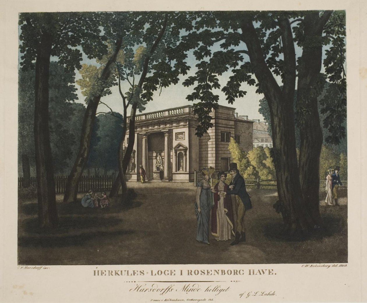 The Hercules Lodge in Rosenborg Garden by Gerhard Ludvig Lahde