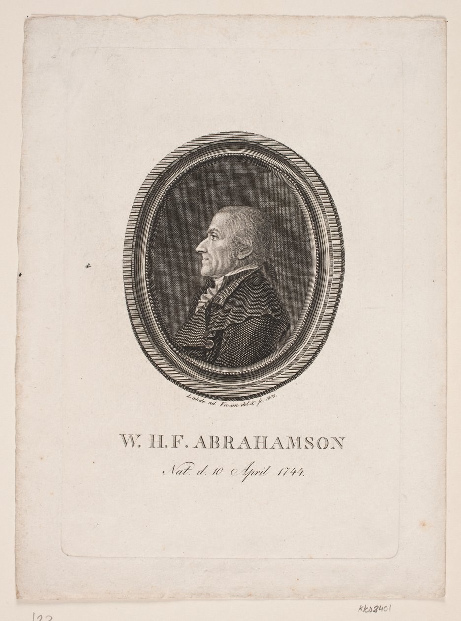 W.H.F. Abrahamson by Gerhard Ludvig Lahde