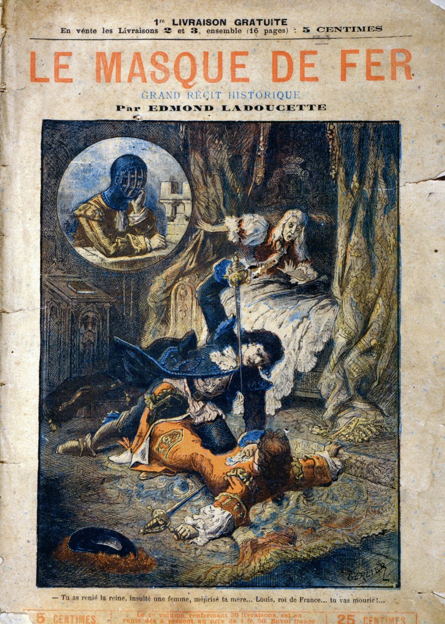 Le Masque de Fer, cover of novel by Edmond Ladoucette by Gerlier