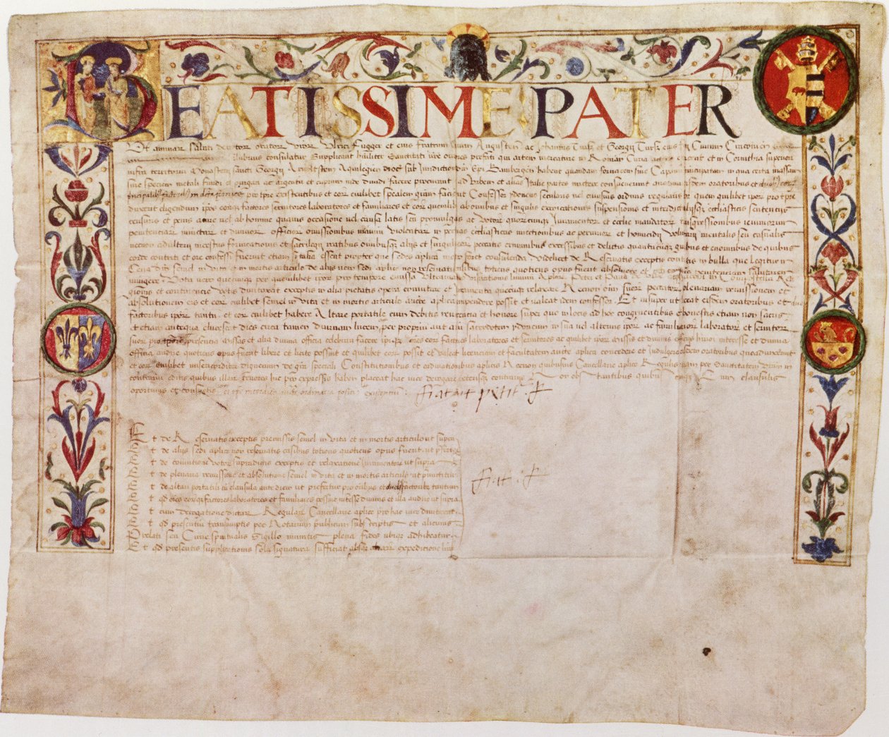 A Petition from the German Banking Family Fugger to Pope Alexander VI by German School