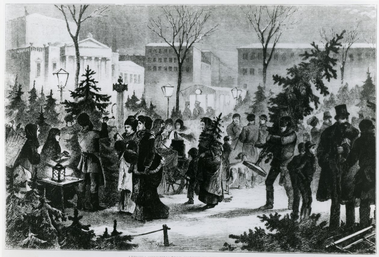 Christmas Tree Market in the Augustusplatz, Leipzig by German School