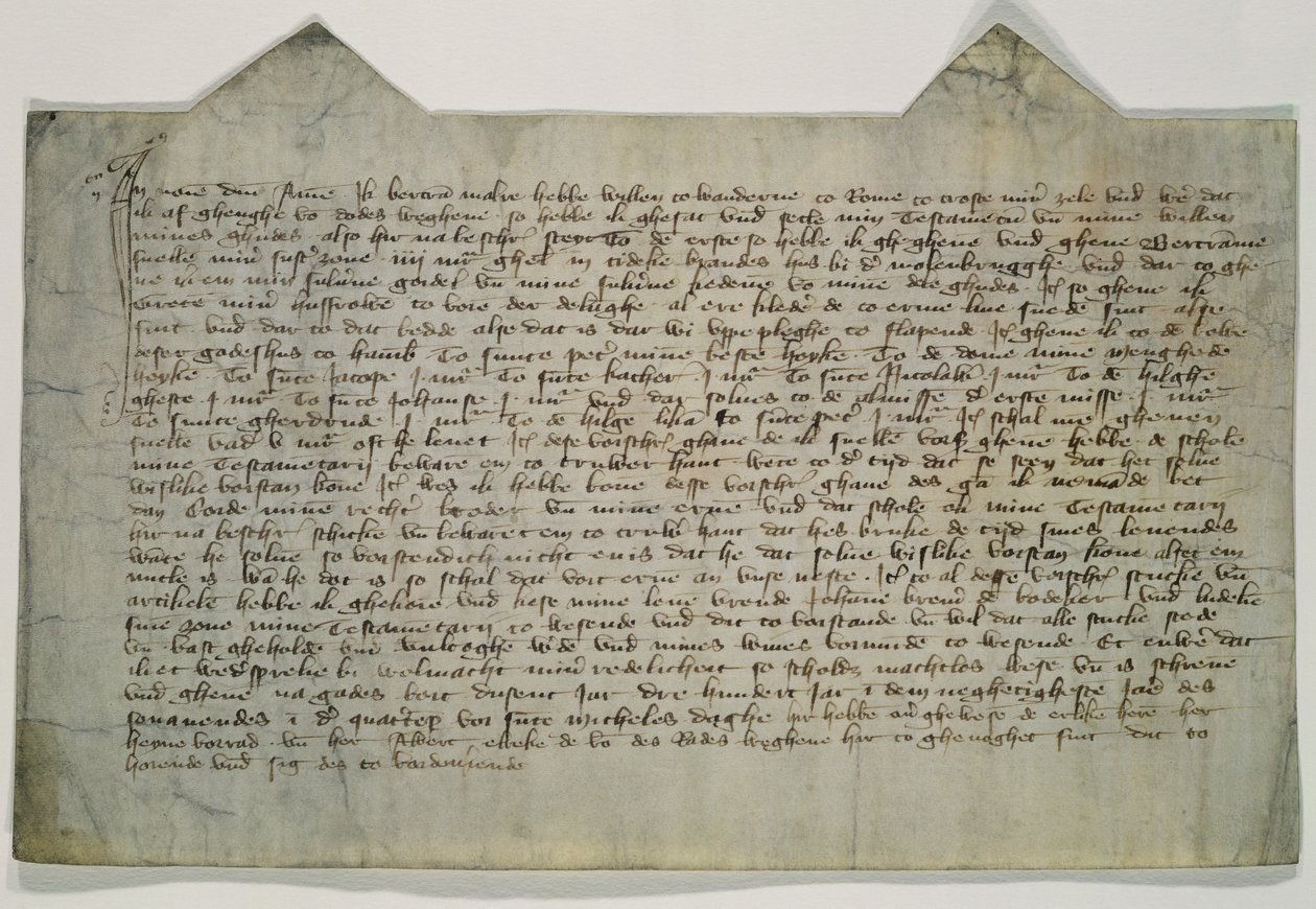 Last will and testament of the artist Master Bertram, 1390 by German School