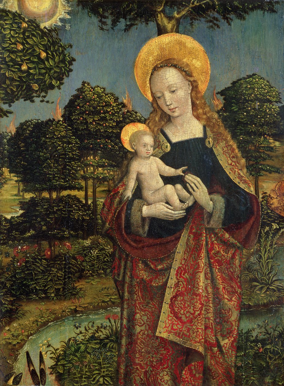 Madonna and Child in a Landscape by German School
