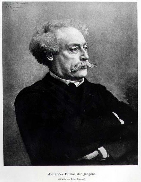 Portrait of Alexander Dumas fils (1824-95) 1886 by German School