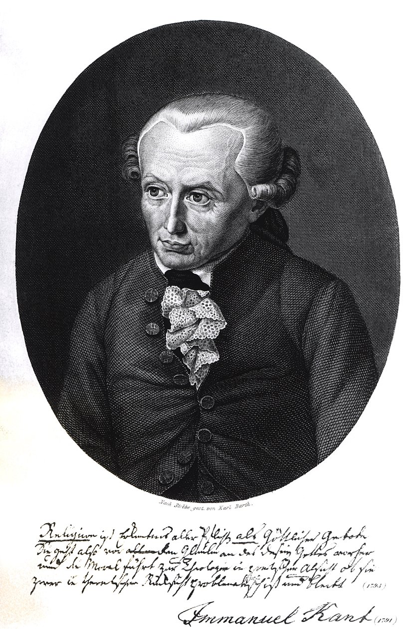 Portrait of Emmanuel Kant (1724-1804) by German School