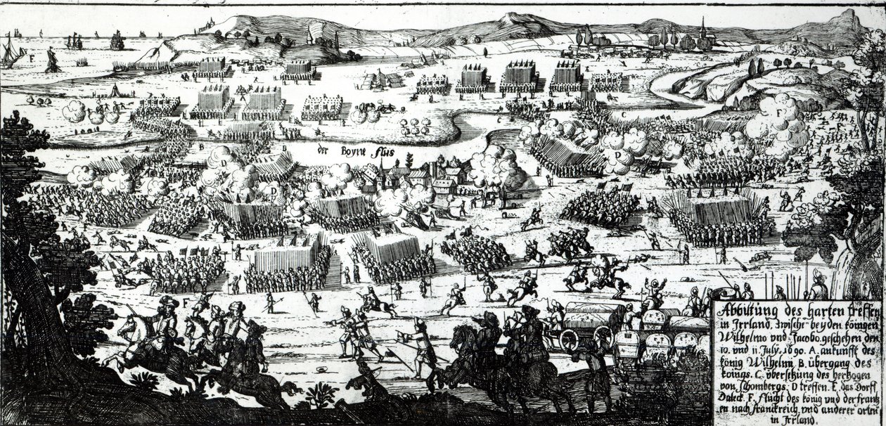 The Battle of the Boyne by German School