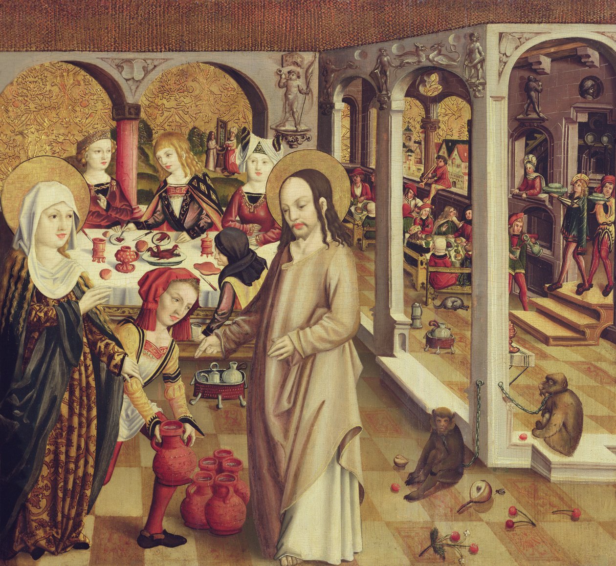 The Marriage at Cana (c.1500) by German School