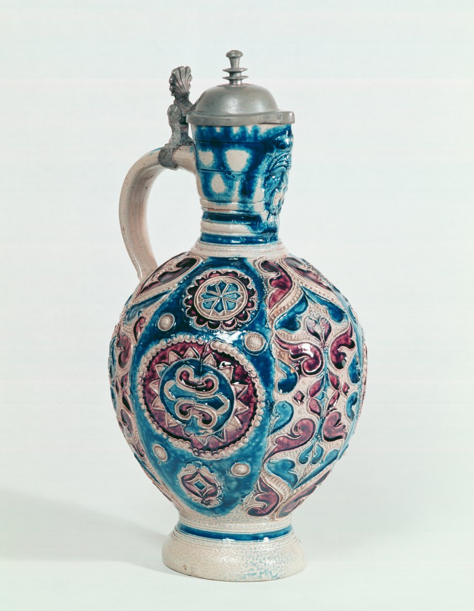 Westerwald Jug, c.1640-60 by German School