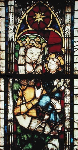 Window depicting the Virgin and Child, from the choir of the Dominican church by German School