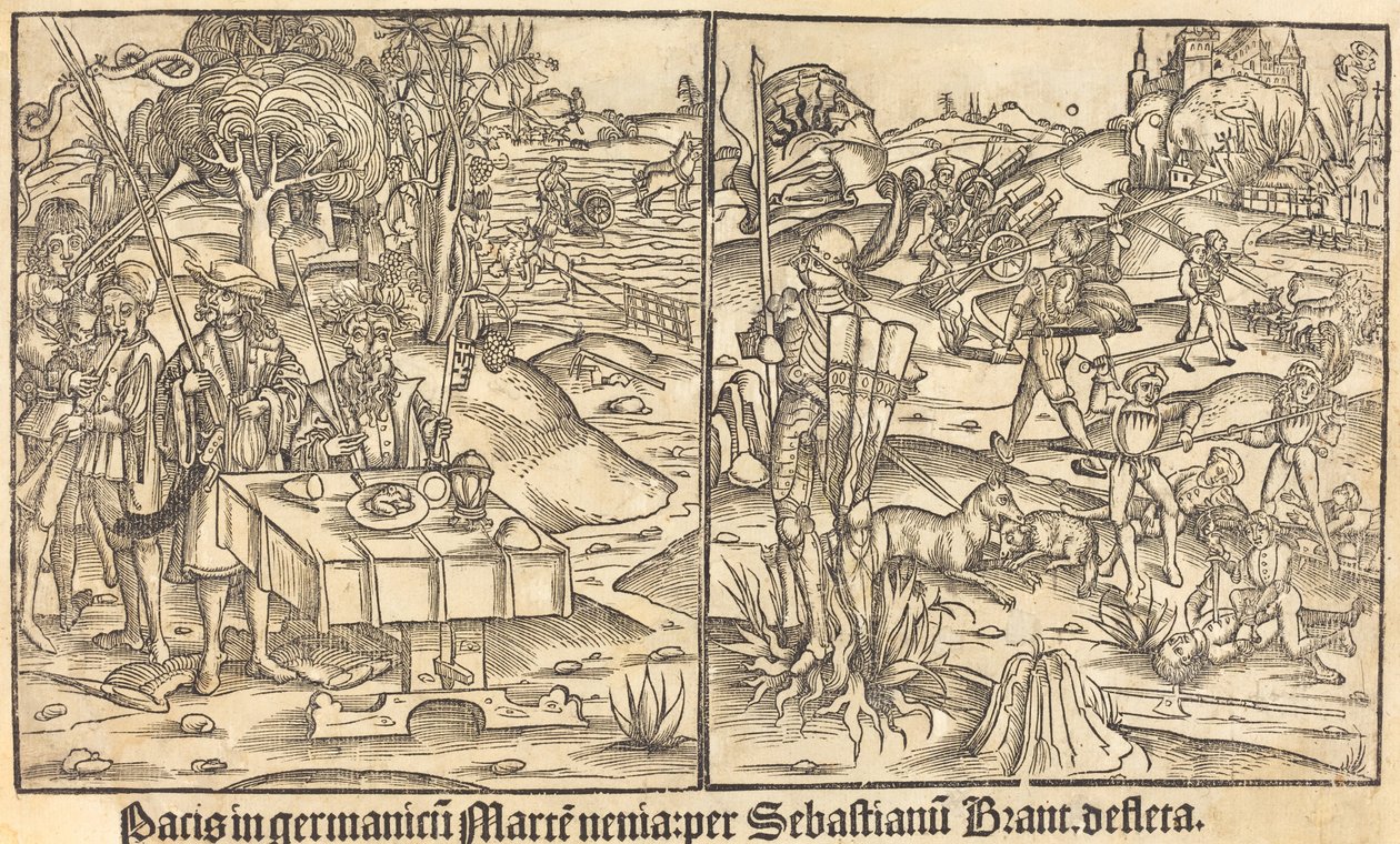 Allegory of War and Peace by German 15th Century