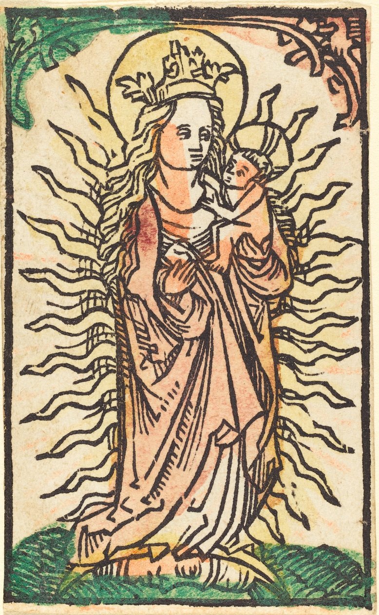 Madonna and Child in a Glory Standing on a Crescent Moon by German 15th Century