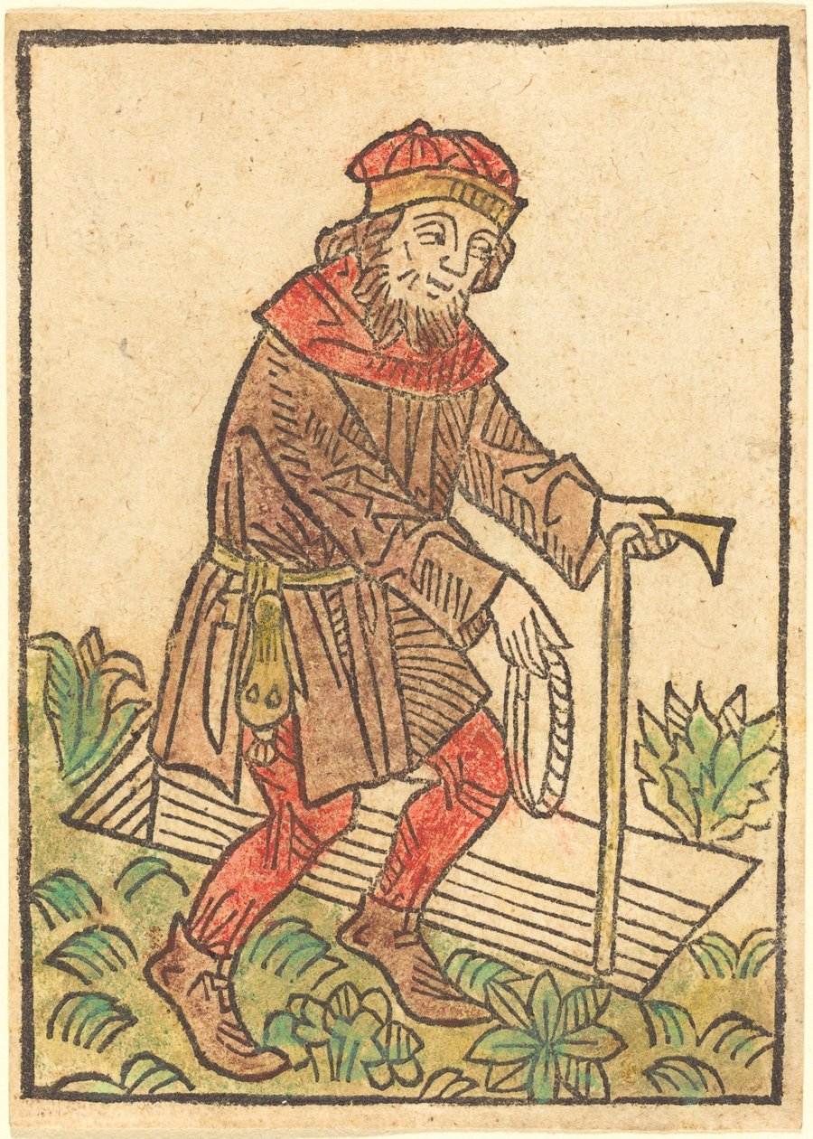 Man Walking Towards a Grave by German 15th Century
