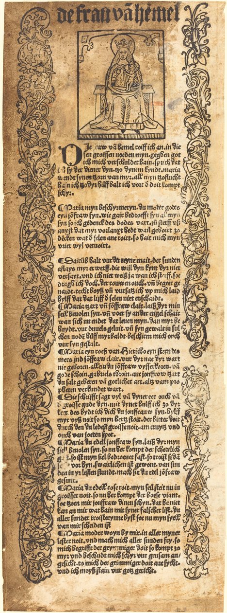 Song to the Madonna by German 15th Century