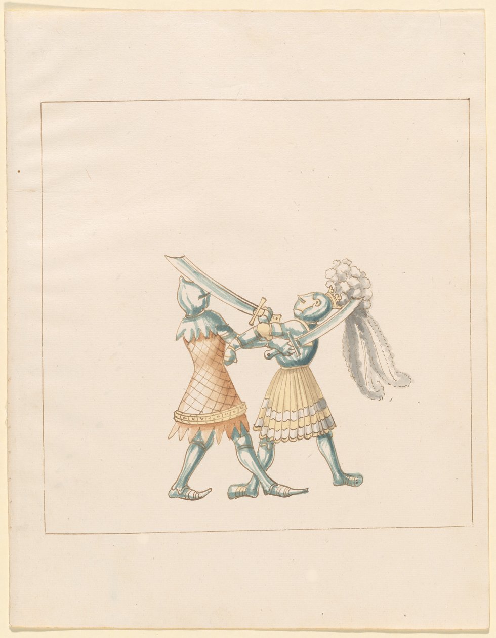 Freydal, The Book of Jousts and Tournament of Emperor Maximilian I: Combats on Foot (Jousts)(Volume III): Plate 154 by German 16th Century