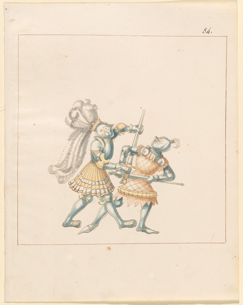 Freydal, The Book of Jousts and Tournament of Emperor Maximilian I: Combats on Foot (Jousts)(Volume III): Plate 164 by German 16th Century