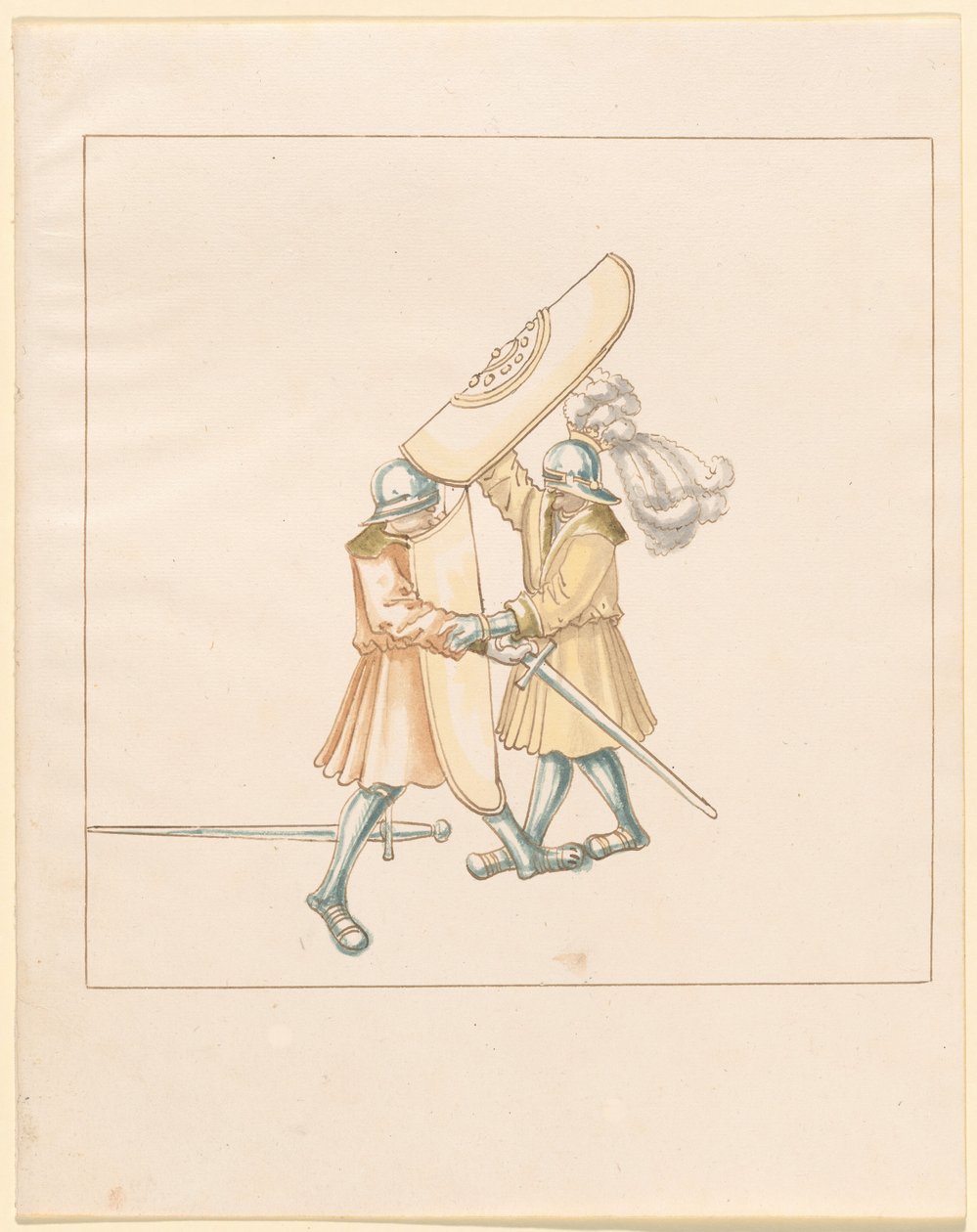 Freydal, The Book of Jousts and Tournament of Emperor Maximilian I: Combats on Foot (Jousts)(Volume III): Plate 156 by German 16th Century