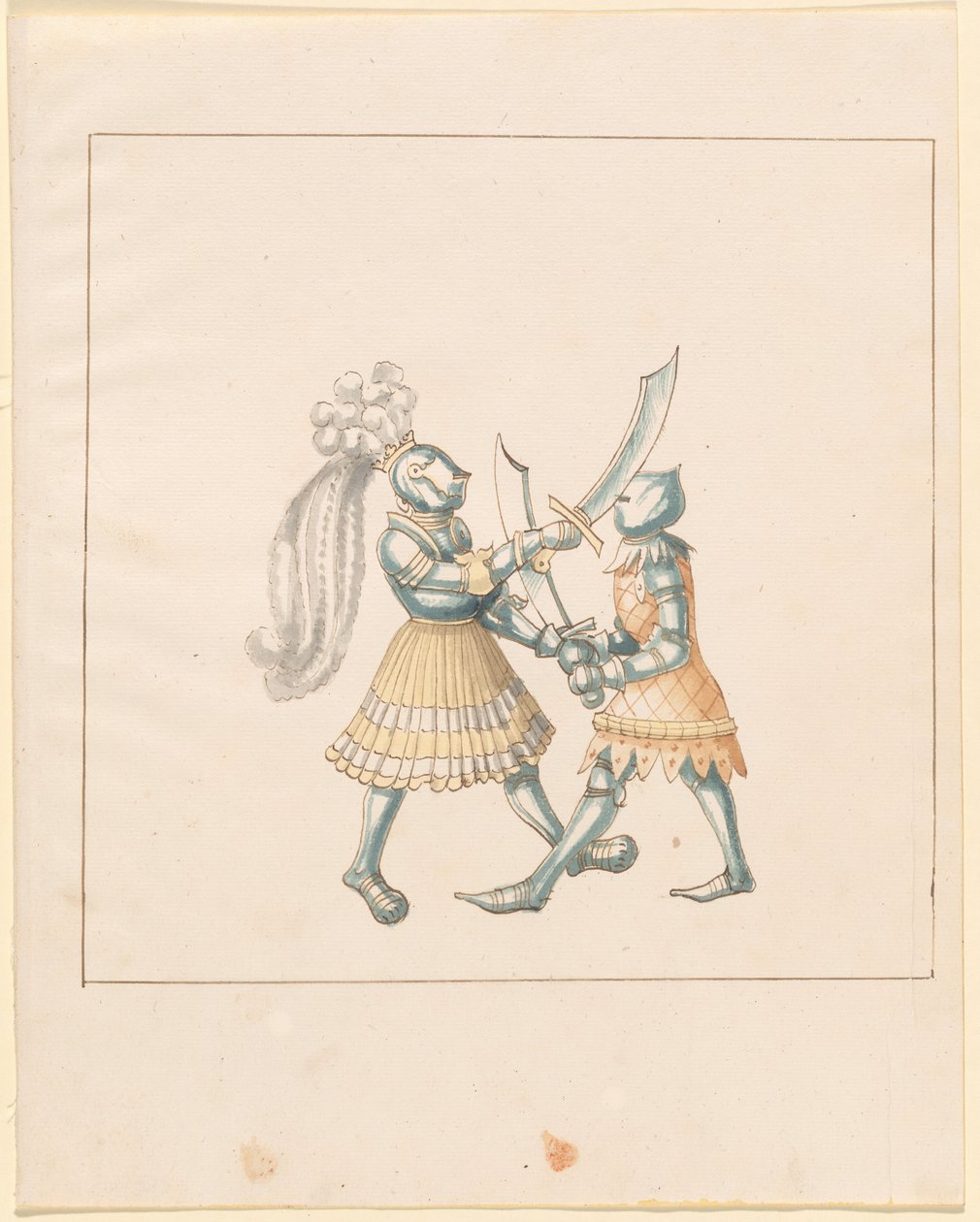 Freydal, The Book of Jousts and Tournament of Emperor Maximilian I: Combats on Foot (Jousts) (Volume III): Plate 153 by German 16th Century
