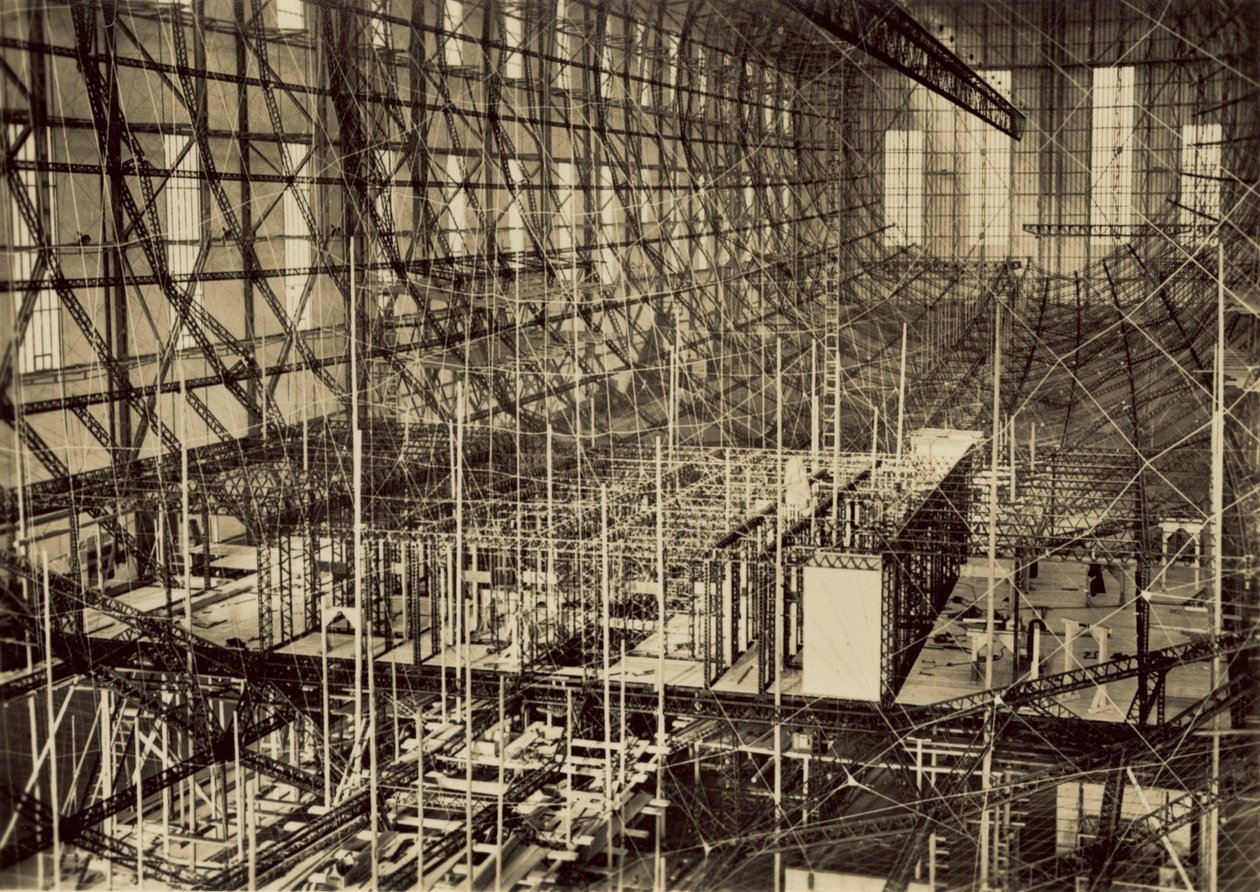 Passenger Accommodation of Airship LZ 130 (unfinished) by German Photographer