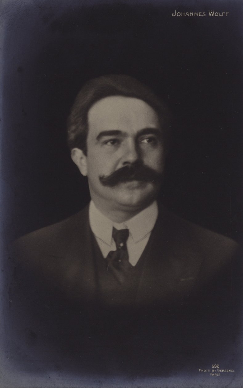 Portrait of Johannes Wolff by German Photographer