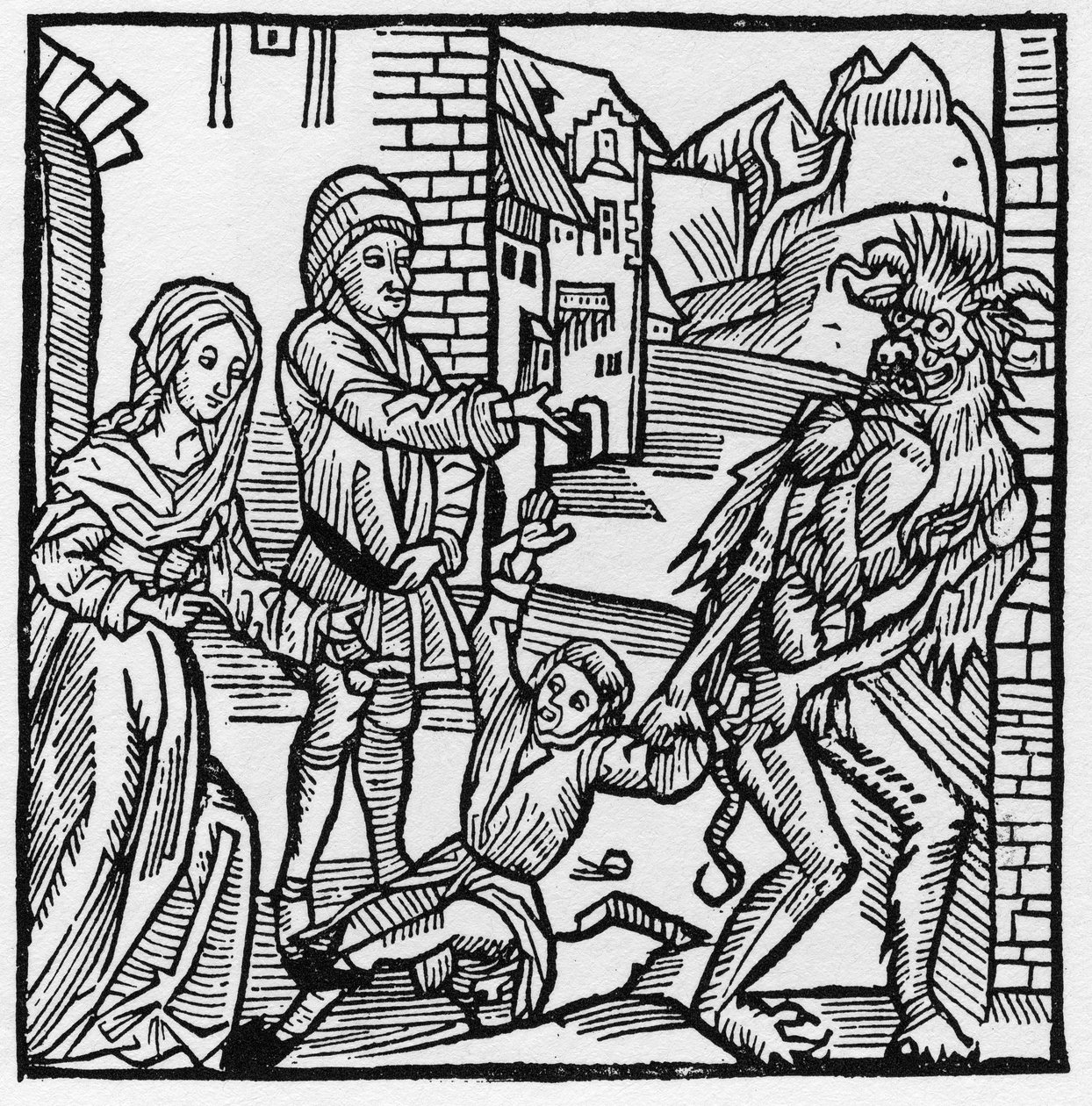 A Devil Takes a Child Before the Eyes of His Parents Who Had Promised Him by Pact - in 