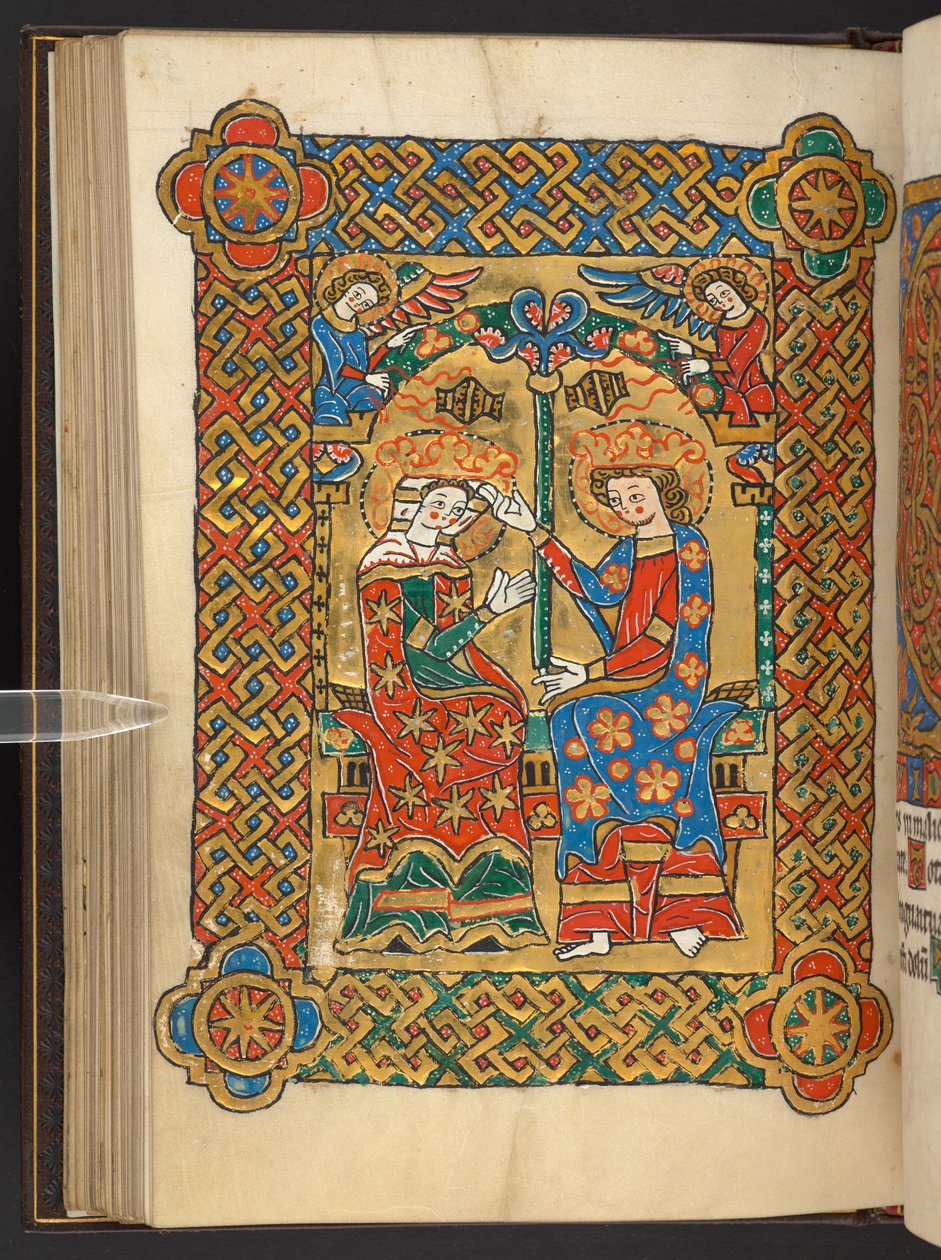 Coronation of the Virgin, with censing angels by German School