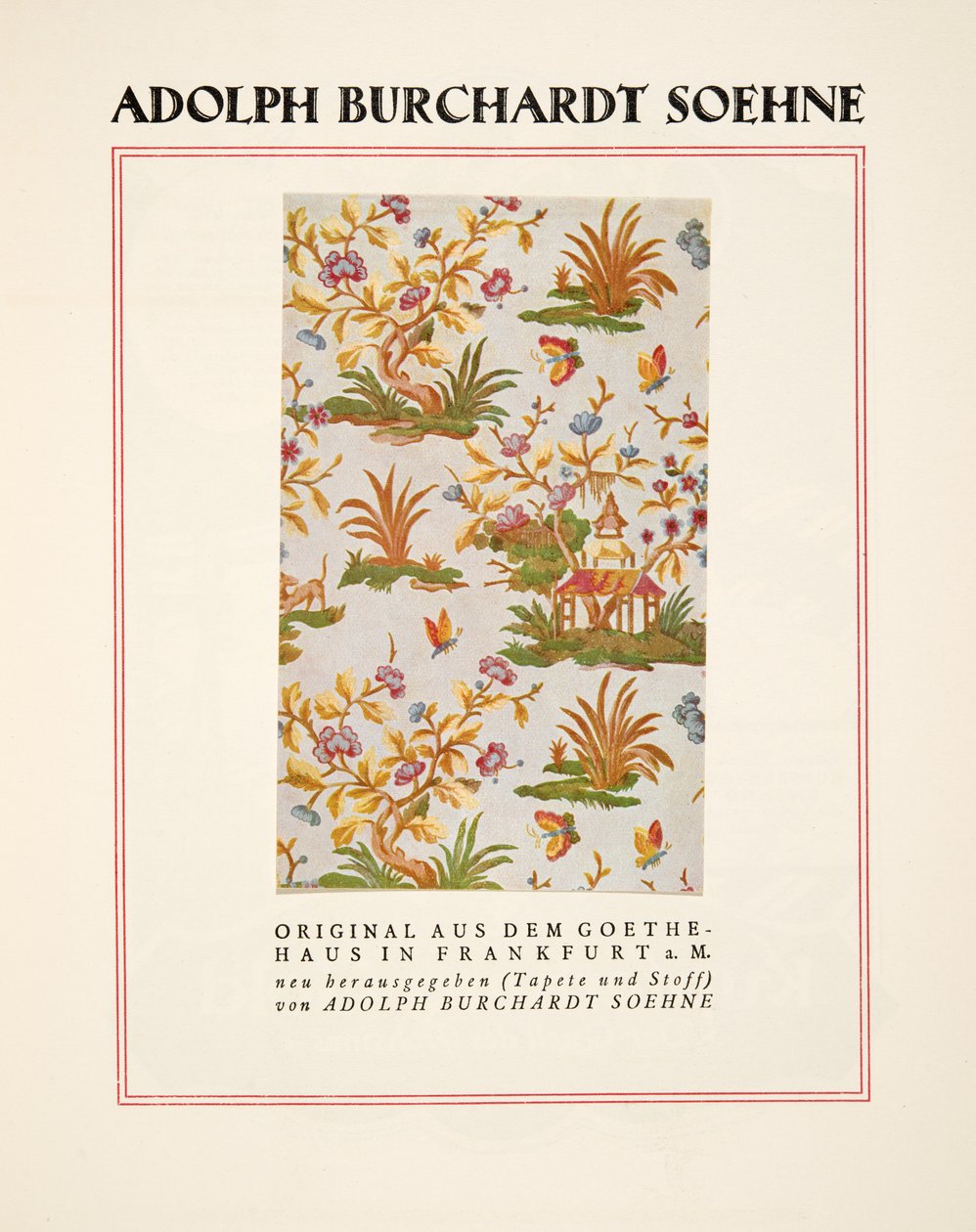Advertisement for Adolph Burchardt Sons, from Styl, published 1922 by German School