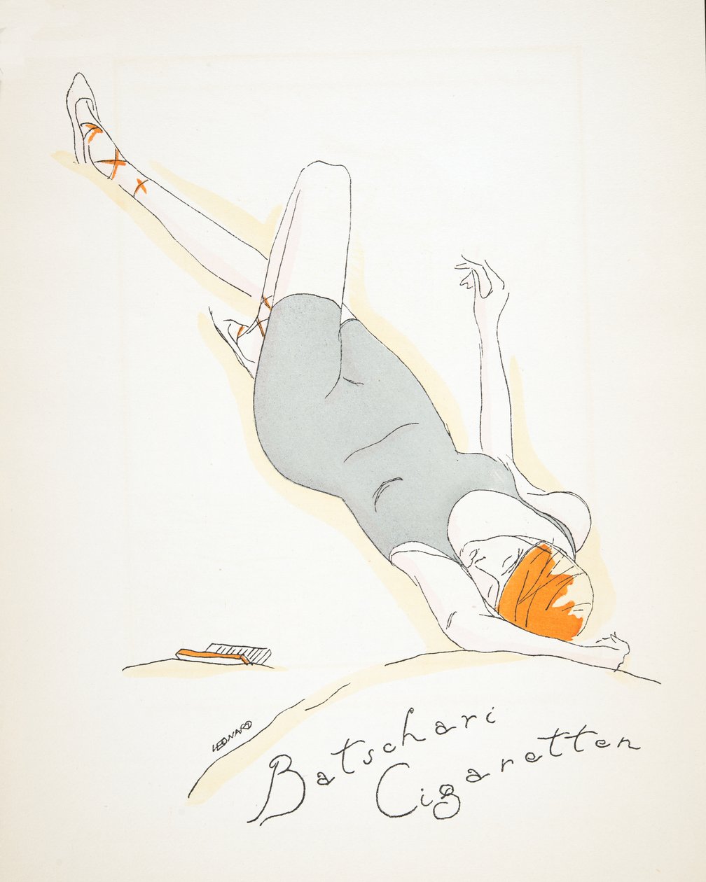 Advertisement for Batschari Cigaretten, from Styl, pub. 1922 by German School