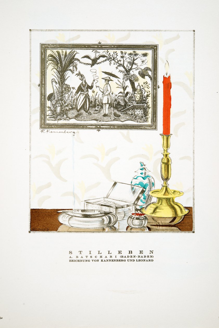 Advertisement for Batschari Cigaretten, from Styl, pub. 1922 by German School