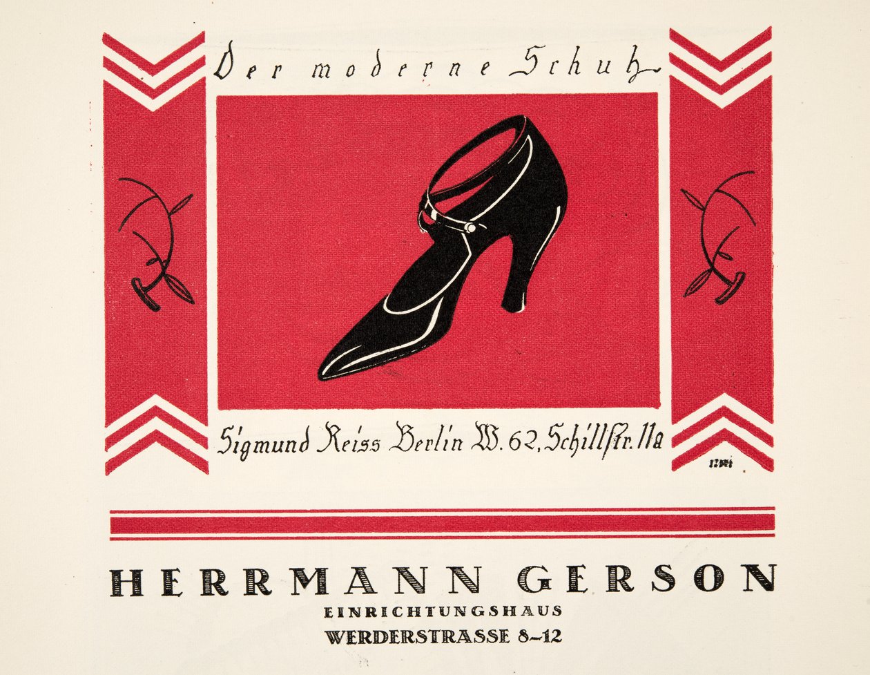 Advertisement for Herrmann Gerson Shoes, from Styl, published 1922 by German School