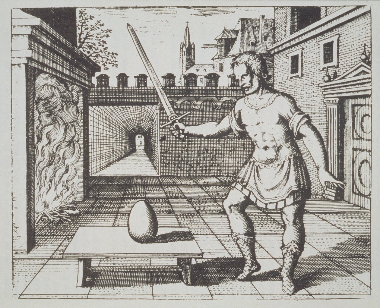 Alchemical Allegory: The Philosophers Egg, from Srutinium Chymicum by Michael Majer, illustrated in a history of magic published late 19th century by German School