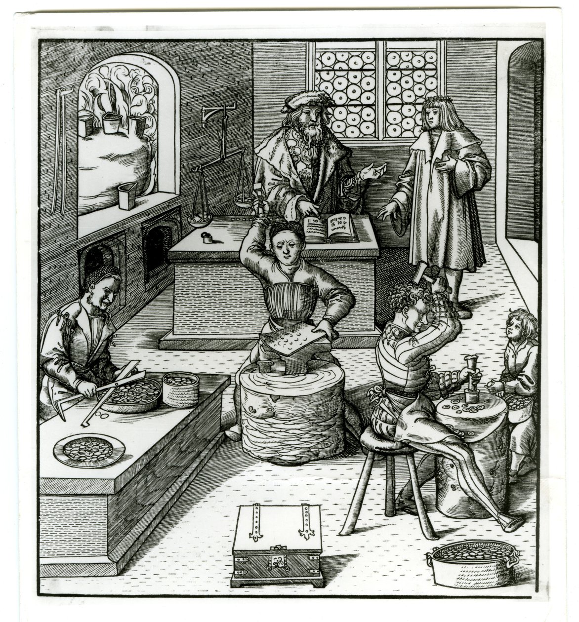 An early sixteenth-century European mint, from Der Weisskunig by German School