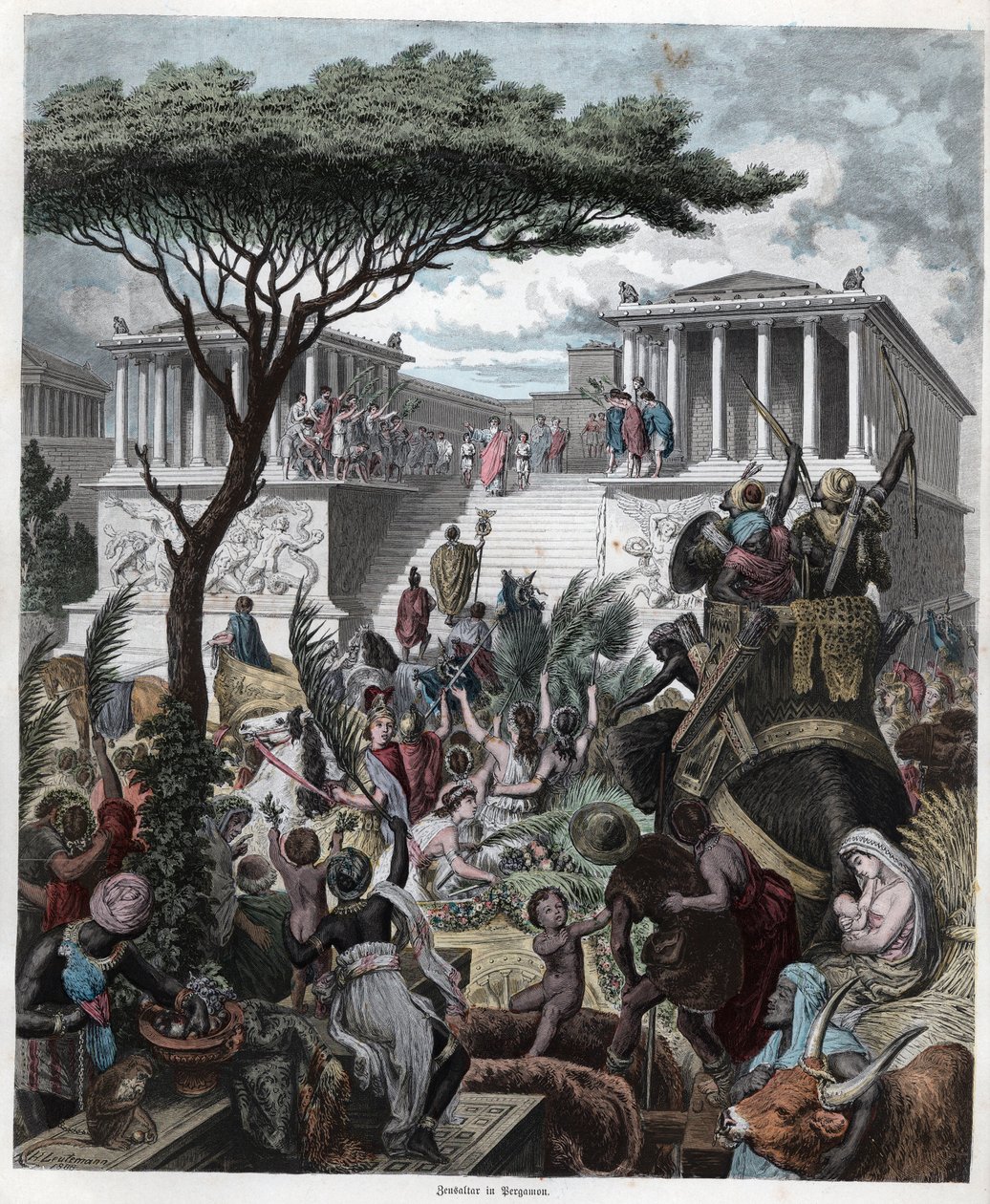 Ancient History. Greece. Temple of Jupiter in Pergamum by German School