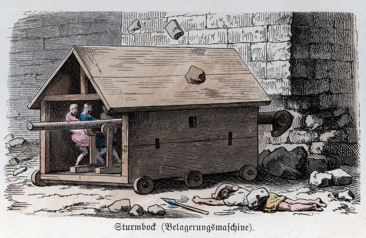 Ancient History. Rome. War Machines, Battering Ram by German School