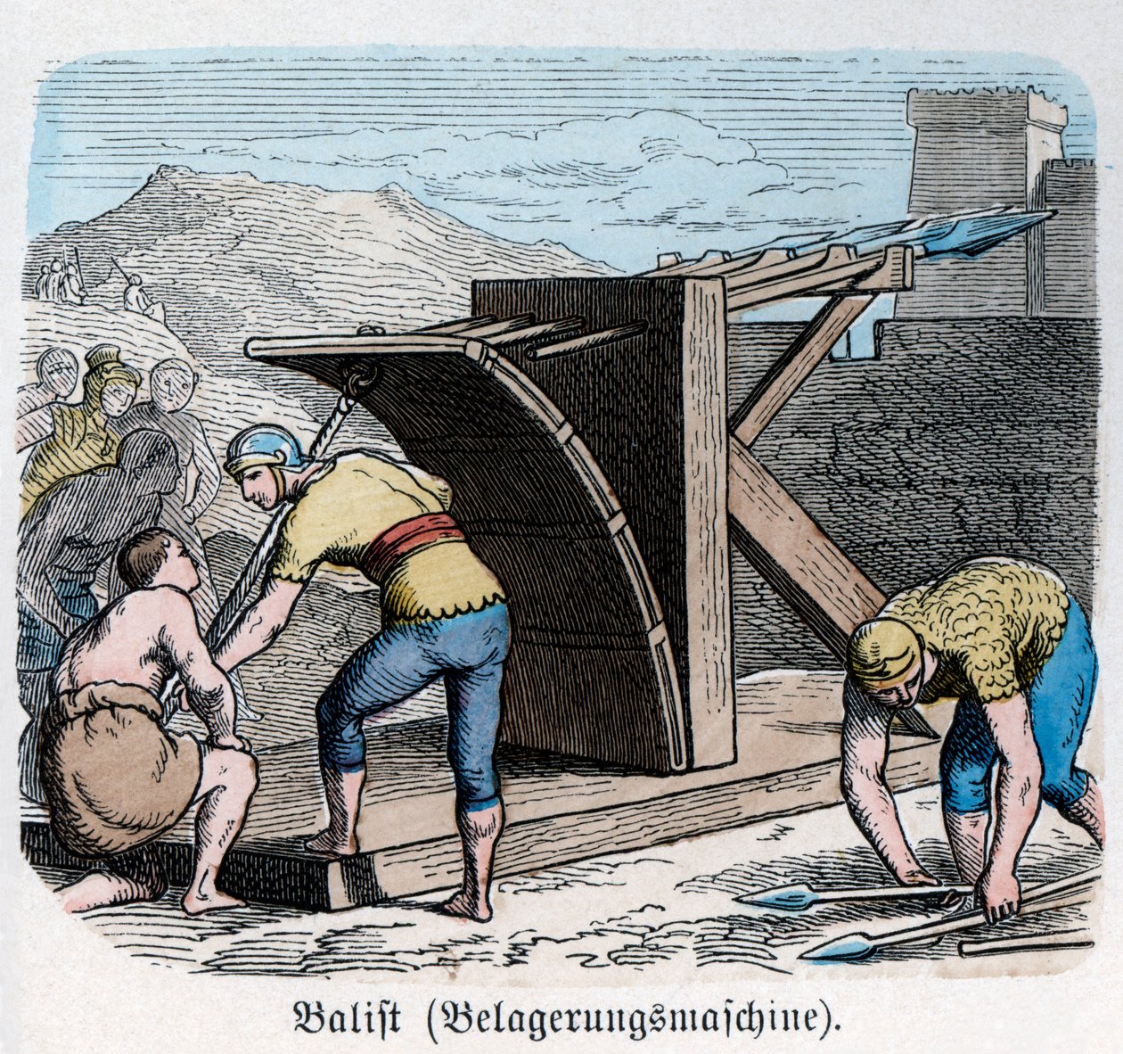 Ancient History. Rome. War Machines, Crossbow by German School