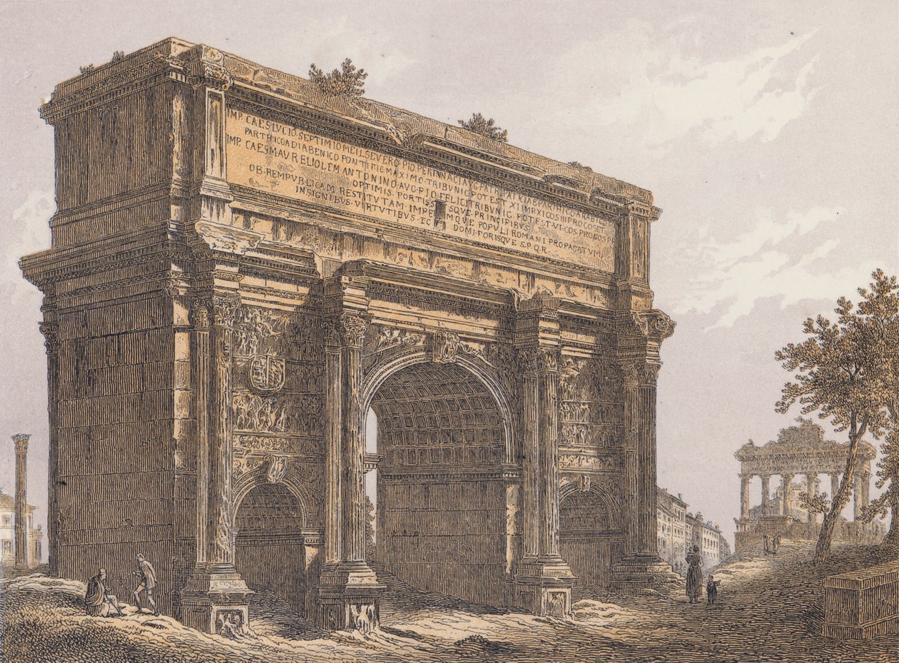 Arch of Septimius Severus, Rome by German School